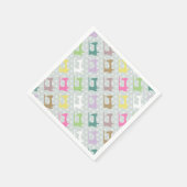 Serviette En Papier Aimer Machine à coudre gris (Coin)