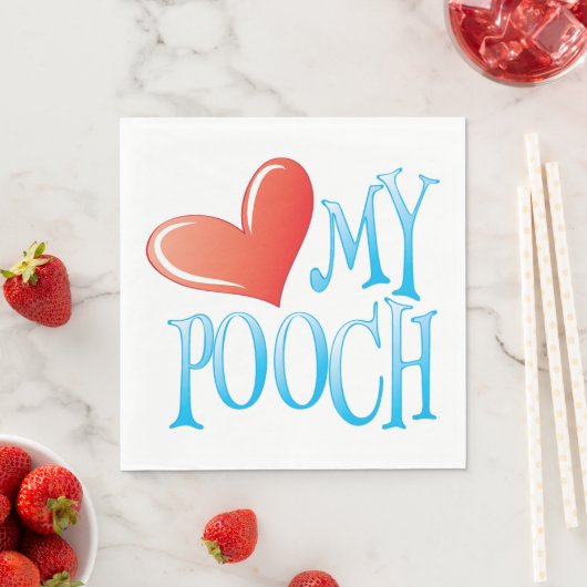 Serviette En Papier Aimer Mon Pooch (En situation)