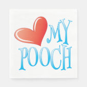 Serviette En Papier Aimer Mon Pooch (Devant)