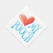 Serviette En Papier Aimer Mon Pooch (Coin)