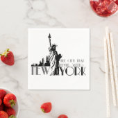 Serviette En Papier Aimer New York (En situation)