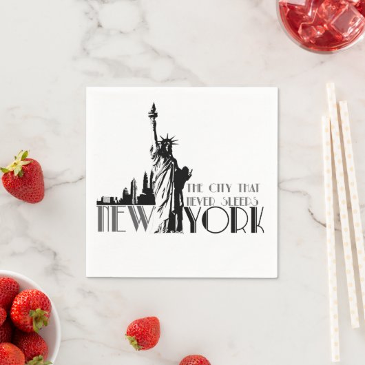 Serviette En Papier Aimer New York (En situation)