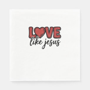 Serviette En Papier Aimez comme Jésus Modèle de maillot chrétien vinta