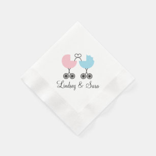 Serviette En Papier Aimez les serviettes communes de baby shower de