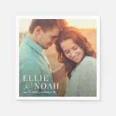 Serviette En Papier Ainsi En Amour Mariage Photo simple serviettes (Devant)
