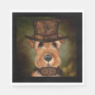 SERVIETTE EN PAPIER AIRDALE TERRIER 