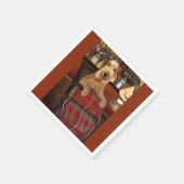 Serviette En Papier Airedale Terrier (Coin)
