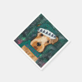 Serviette En Papier Airedale Terrier  (Coin)