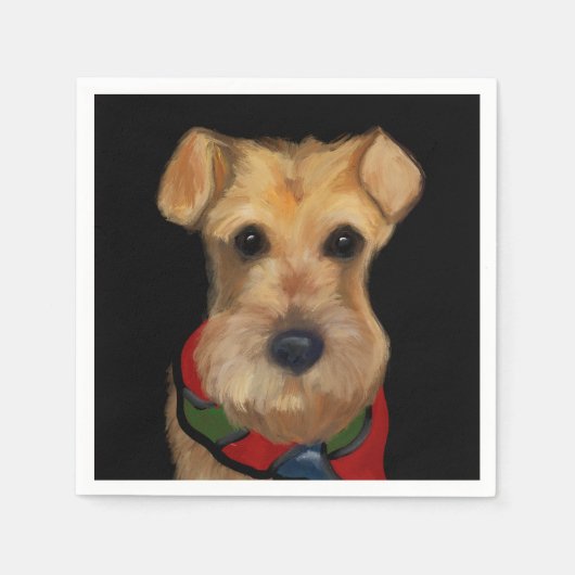 Serviette En Papier Airedale Terrier (Devant)