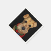 Serviette En Papier Airedale Terrier (Coin)