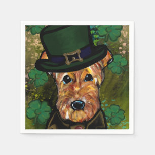 Serviette En Papier Airedale Terrier