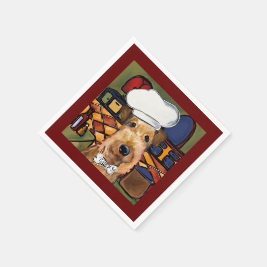 Serviette En Papier Airedale Terrier (Coin)