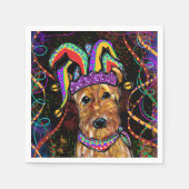 SERVIETTE EN PAPIER AIREDALE TERRIER (Devant)