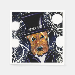 Serviette En Papier Airedale Terrier