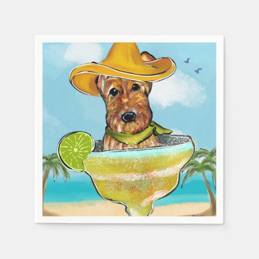 Serviette En Papier Airedale Terrier  (Devant)