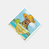 Serviette En Papier Airedale Terrier  (Coin)