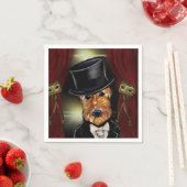 SERVIETTE EN PAPIER AIREDALE TERRIER (En situation)