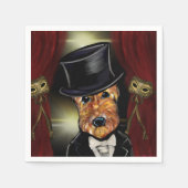 SERVIETTE EN PAPIER AIREDALE TERRIER (Devant)