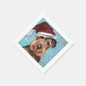 SERVIETTE EN PAPIER AIREDALE TERRIER (Coin)