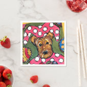Serviette En Papier Airedale Terrier (En situation)