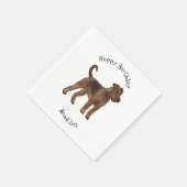 Serviette En Papier Airedale terrier dog cartoon (Coin)