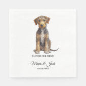 Serviette En Papier Airedale Terrier J'Aimais Son Premier Mariage (Devant)