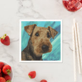 Serviette En Papier Airedale Terrier Portrait (En situation)