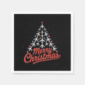 Serviette En Papier Airplane Christmas Tree Pilot (Devant)