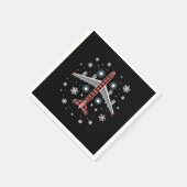 Serviette En Papier Airplane Plaid Christmas Pilot (Coin)
