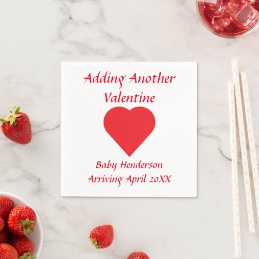 Serviette En Papier Ajout d'une autre Saint Valentin (En situation)