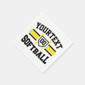 Serviette En Papier AJOUT PERSONNALISÉ NOM Softball Player Varsity Tea (Coin)