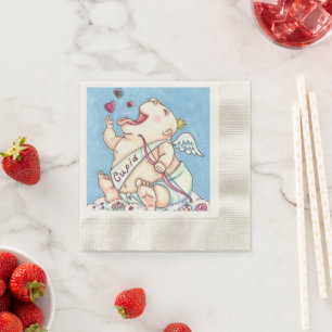 SERVIETTE EN PAPIER AJOUTÉ À L'AMOUR BÉBÉ FUNNY CUPID, CHOCOLATE CANDY
