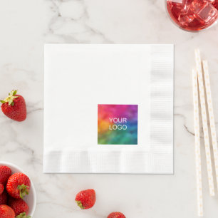 Serviette En Papier Ajouter Entreprise Logo Texte Modèle élégant