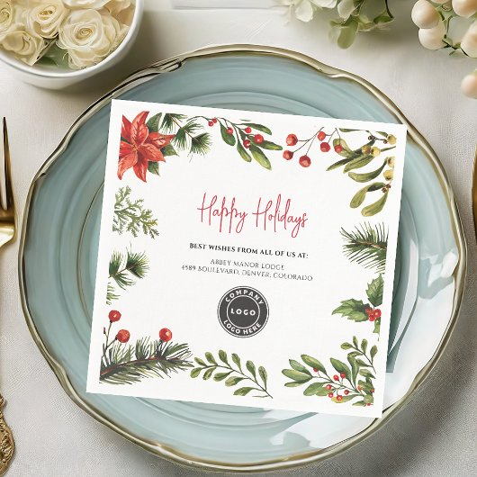 Serviette En Papier Ajouter le logo de l'entreprise Noël papier