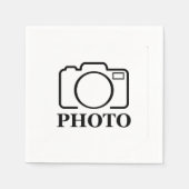 Serviette En Papier Ajouter Mariage photo personnalisé Moderne Cute Él (Devant)