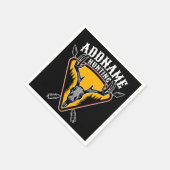Serviette En Papier AJOUTER NOM Hunter Elk Crâne Gros Antlers Chasse a (Coin)