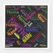 Serviette En Papier Ajouter Nom Joyeux Anniversaire Dîner Standard ser (Devant)