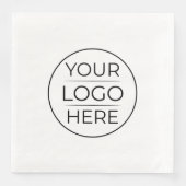 Serviette En Papier Ajouter simplement votre logo Entreprise (Devant)