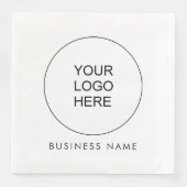 Serviette En Papier Ajouter Télécharger le logo de votre entreprise Te (Devant)