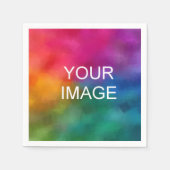 Serviette En Papier Ajouter Télécharger Votre Image Photo Logo Texte I (Devant)