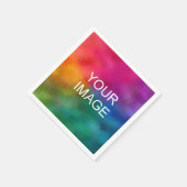 Serviette En Papier Ajouter Télécharger Votre Image Photo Logo Texte I (Coin)