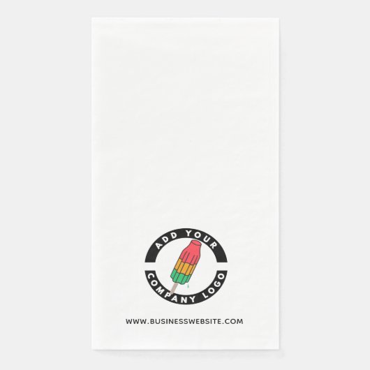Serviette En Papier Ajouter un logo d'entreprise et un site Web person (Devant)