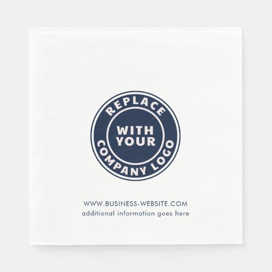Serviette En Papier Ajouter un logo d'entreprise Site Web d'entreprise (Devant)