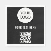 Serviette En Papier Ajouter un logo QR Code texte personnalisé Promoti (Devant)