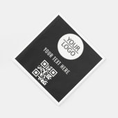 Serviette En Papier Ajouter un logo QR Code texte personnalisé Promoti (Coin)