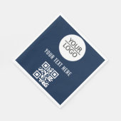 Serviette En Papier Ajouter un logo QR Code texte personnalisé Promoti (Coin)