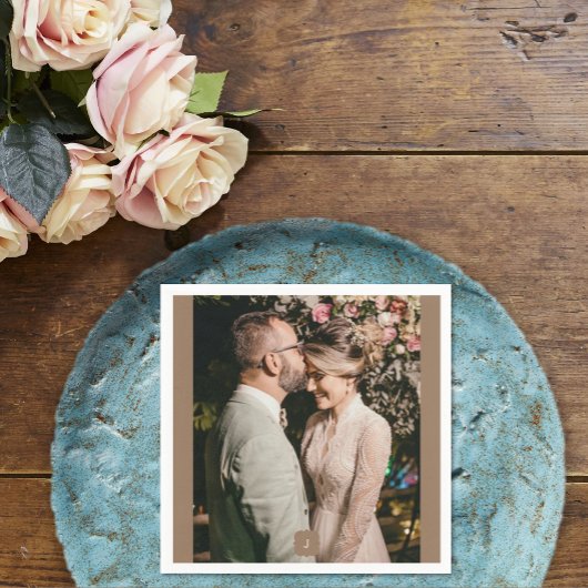 Serviette En Papier Ajouter un Mariage de monogramme photo