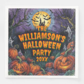 Serviette En Papier Ajouter un nom Année Halloween (Devant)
