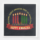 Serviette En Papier Ajouter un nom Année Kwanzaa Bougies (Devant)