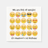 Serviette En Papier Ajouter un nom - Fête d'anniversaire Emoji Personn (Devant)